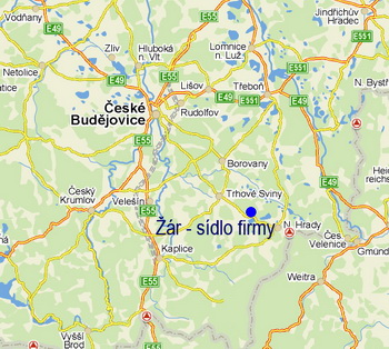 Mapa k firmě - Petr Dvořáček